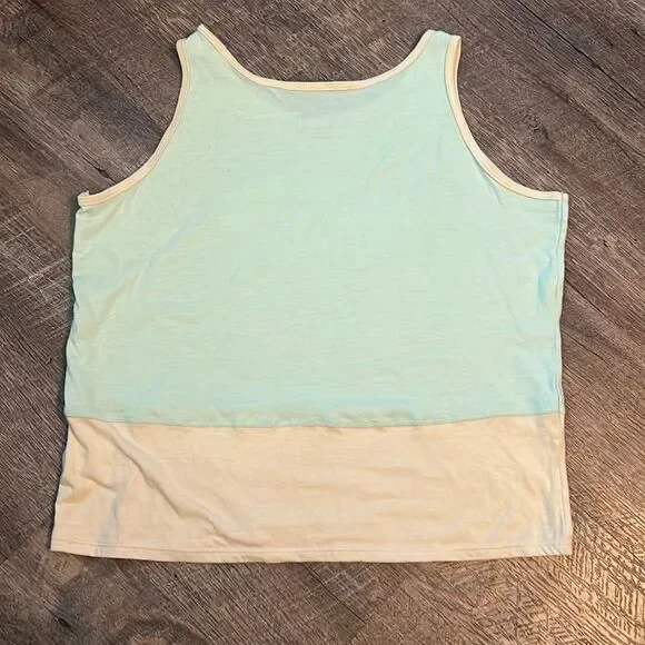 The North Face Girls XL 18 Tank Top Mint Green Cream Boho Floral Summer - Picture 4 of 5